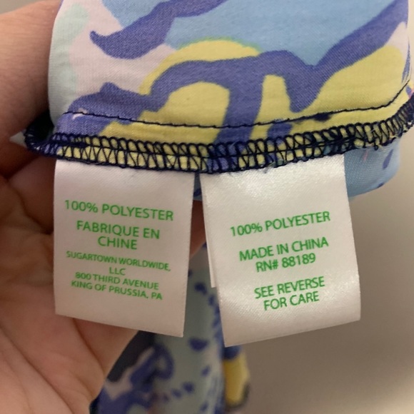 Lilly Pulitzer Deanna Print Romper Bright Navy - Picture 6 of 7